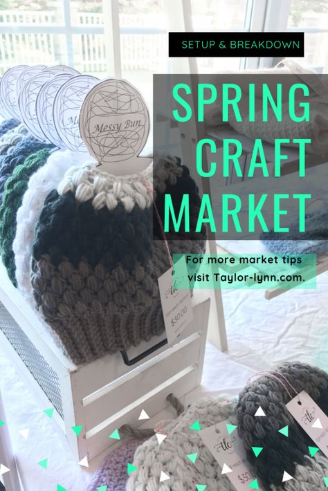 Spring Craft Market - The Market - Crochet Craft Fair, Craft Fair Booth Display, Craft Market Display, Craft Booth Display, Selling Crochet, 달력 디자인, Spring Market, Craft Fairs Booth, Craft Market