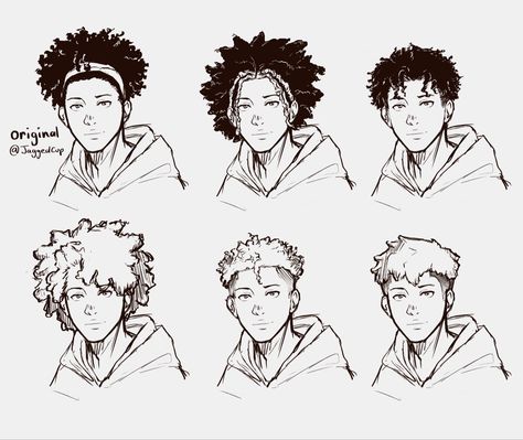 Male Hairstyles Drawing Cartoon, Natural Hair Styles Drawing, Black Man Hairstyle Drawing, Black Man Hair Drawing, Curly Hairstyles Art Reference, Black Hairstyles Male Drawing, African Hair Drawing Reference, Black Hairstyles Drawing Reference Male, Black Male Hair Drawing