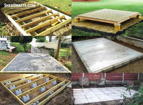 Your shed’s life depends highly on the foundation you build for it. Even if you use top-quality materials for constructing the shed, it can quickly get damaged by water and insects if it is built on an improper foundation. So crafting a long-lasting and sturdy base is the most important step in building a shed from scratch. Here are the best shed foundation options to maximize your building’s durability. Elevated Shed Foundation, Building A She Shed On A Budget, Diy 12x24 Shed Plans, Paver Base For Shed, How To Build A Shed Foundation, How To Build A Floor For A Shed, Foundation For Shed Diy, Shed Base On A Slope, Build Storage Shed