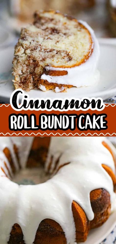 Discover the joy of baking with this Simple & Easy Homemade Cinnamon Roll Bundt Cake recipe! Perfect for the fall season, this warm, cinnamon-spiced Bundt cake is a delightful treat for the holidays. Whether you're a seasoned baker or a beginner, whip up this comforting dessert for a delicious homemade Christmas surprise. A true testament to the magic of simple, seasonal baking! Cinnamon Roll Bundt Cake, Puding Cake, Bundt Pan Recipes, Cinnamon Pecans, Homemade Cinnamon Rolls, Bunt Cakes, Dessert Aux Fruits, Cinnamon Roll Cake, Low Carb Dessert