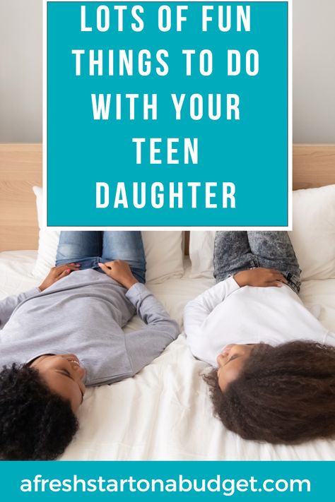 Are you struggling to connect with your teen daughter? Here are lots of fun things to do with your teen daughter that will strengthen your relationship Things To Do With Your Teenage Daughter, Fun Things To Do With Teenage Daughter, Fun Things To Do With Mom, Things To Do With Teenage Daughter, Teenage Motivation, Mom Daughter Dates, Mommy Daughter Dates, Teen Activities, Mother Daughter Activities