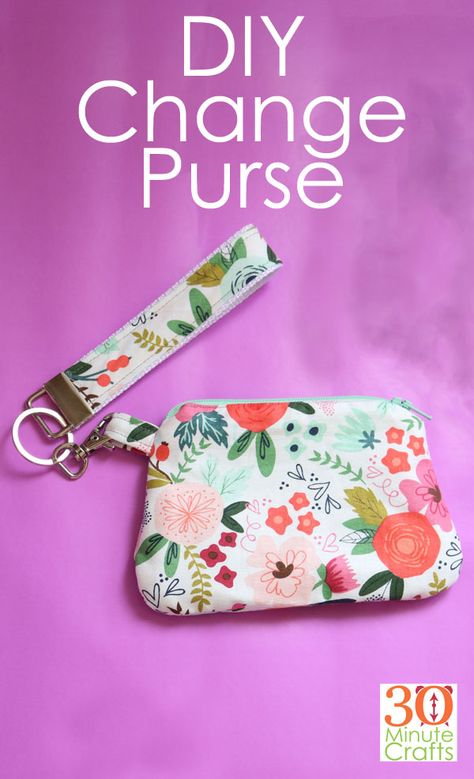 30 Minute Crafts, Essential Pouch, Small Purses, Purse Sewing Patterns, Awesome Crafts, Quick And Easy Crafts, Purse Crafts, Creative Tutorials, Sewing Bags