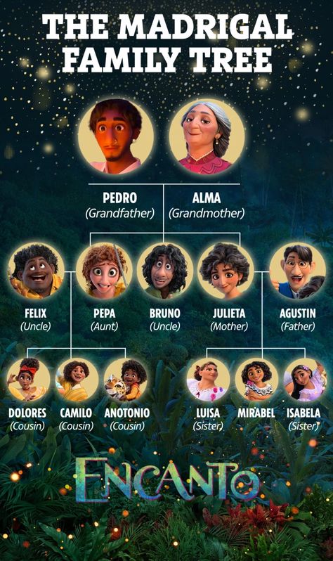 Spanish Family Tree, Encanto Family, Encanto Characters, Circus Characters, Textured Paper Art, Snap Streak Ideas Easy, Big Magic, Dreamworks Movies, Karakter Disney