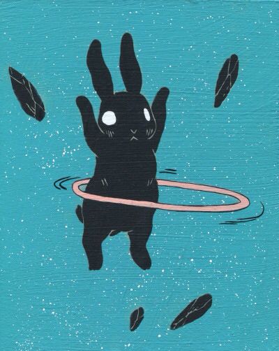 hula hoop bunny Black Rabbit, Rabbit Art, Bunny Art, Pretty Art, Dark Art, Cool Drawings, Aesthetic Art, Art Inspo, Animal Art