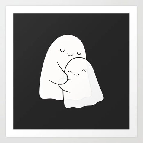 I Found My Soulmate, Found My Soulmate, Ghost Love, Ghost Hug, Soulmates Art, Hugging Drawing, Easy Diy Halloween Decorations, Find Your Soulmate, My Soulmate