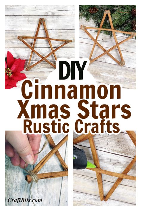 Cinnamon Christmas Star — CraftBits.com Cinnamon Christmas, Upcycled Christmas, Diy Cinnamon, Group Crafts, Santa Decorations, Handmade Birthday Card, Rustic Crafts, Beautiful Birthday, Birthday Greeting Card