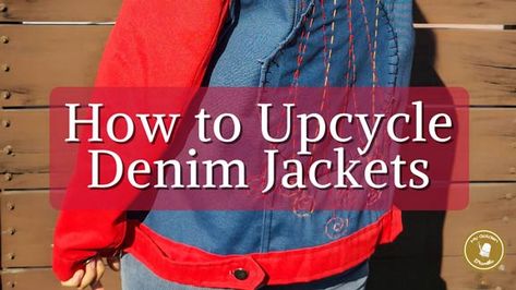 Learn how to recycle old clothes and upgrade them with the Upcycled Denim Jacket Ideas and tutorials to make them look good. Upcycling, Patchwork, Repurpose Denim Jacket, Repurposed Denim Jacket, Upcycle Denim Jacket Diy, Jean Jacket Upcycle Ideas, Upcycling Denim Jacket, Upcycle Jackets Ideas, Denim Jacket Diy Upcycling