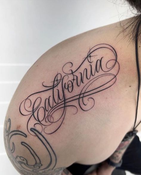 Princess Script Tattoo, Caligraphy Tattoos Women, Lettering Tattoos For Women, Lettering Styles Tattoo, Cursive Letters Tattoo, Cursive Chicano Lettering, Simple Lettering Tattoo, Cursive Lettering Tattoo, Script Tattoo Lettering