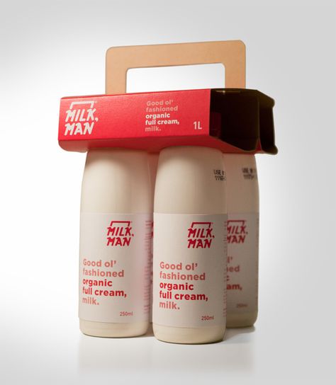 Milk man #empaque #milk #design Label Minuman, Milk Package, Label Produk, Milk Man, Milk Packaging, Drinks Packaging Design, Juice Packaging, Bottle Design Packaging, Cool Packaging