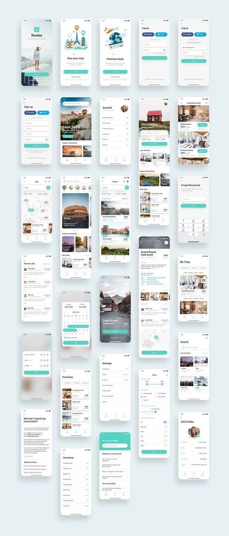 Web And App Design, Creative Ui Design, App Mobile Design, Desain Ux, Design Portfolio Layout, Wireframe Mobile, Interaktives Design, Mobil Design, Hotel Booking App