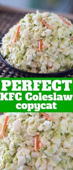 KFC Coleslaw (Copycat) - Dinner, then Dessert Kfc Coleslaw Recipe, Kfc Coleslaw, Coleslaw Recipe Easy, Kfc Recipe, Salad Pasta, Copykat Recipes, Copycat Restaurant Recipes, Slaw Recipes, Coleslaw Recipe