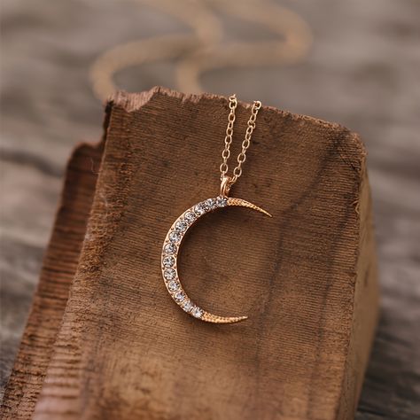 Elegant Choker, Pave Necklace, Choker Style Necklace, Star Pendant Necklace, Moon Pendant Necklace, Crescent Moon Necklace, Rhinestone Heart, Jewelry Choker, Gold Plated Necklace