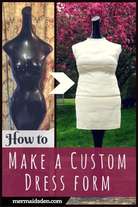 How to Make a Custom Dress Form Couture, Patchwork, Custom Dress Form, Sewing Classes For Beginners, Sewing Projects Ideas, Diy Baby Headbands, Top Sewing, Custom Dress, Sewing Tutorials Free