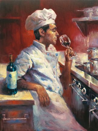 Chef Painting, Fat Chef Kitchen Decor, Chef Art, Chef Kitchen Decor, Cafe Art, Wine Art, February 8, February 15, Cooking Art