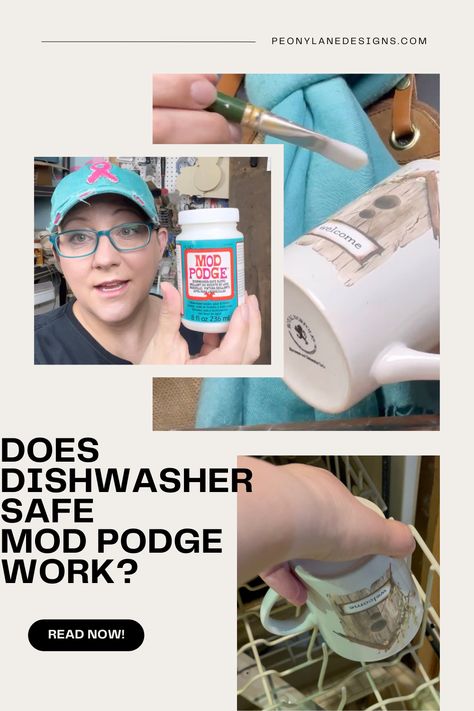 Does Dishwasher Safe Mod Podge Work? - Peony Lane Designs Dishwasher Safe Mod Podge, Surgical Gloves, Clear Plates, Diy Office, Prima Marketing, Light Coat, Diy House Projects, White Coffee Mugs, Do It Right