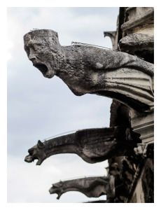 Many of Notre Dames gargoyles, which act as rain spouts, have corroded and been replaced with PVC tubes, July 2017. Notre Dame Gargoyles, Gargoyles Art, Gothic Gargoyles, Notre Dame Paris, Gothic Buildings, Day In Paris, Notre Dame Cathedral, Art Sacre, Living Modern