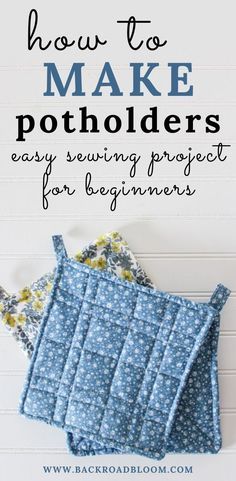 Patchwork, Sew Potholders, Syprosjekter For Nybegynnere, Diy Potholders, Gifts Sewing, Diy Sy, Diy Sewing Gifts, Beginner Sewing Patterns, Sewing Machine Projects