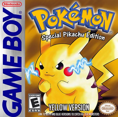 Pokemon - Game Boy Art, Pokémon, Pikachu, Yellow, Pokemon Yellow, Box Art, Pokemon