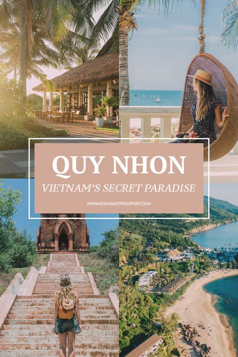 Get away from the bustling cities of HCMC and Hanoi and the more touristy Hoi An and Ha Long Bay! This slice of paradise might just be the best kept secret in Vietnam until now. Here's all you need to know about visiting in this Quy Nhon travel guide. I always find it mildly amusing when people call travelling a “holiday”. Anyone who has travelled (beyond a cruise ship or an all-inclusive resort) would know that travelling is as exhilarating as it is exhausting. I’ve spent the past few ye... Vietnam Beach Resorts, Quy Nhon Vietnam, Ha Long Bay Cruise, Vietnam Travel Outfit, Vietnam Resorts, Vietnam Honeymoon, Vietnam Holiday, Vietnam Vacation, Vietnam Trip