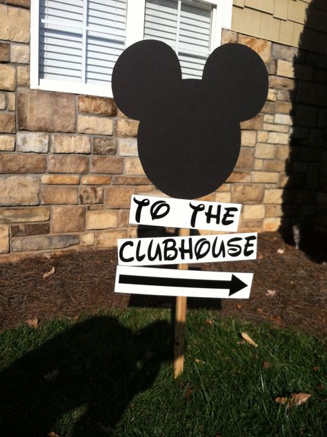 Mickeys Clubhouse 1st Birthday Party, Disney Birthday Party Boys, Mickey Mouse Outside Birthday Party, Mickey Mouse Party Theme Ideas, Mickey Mouse 1st Birthday Party Decorations, Mickey Mouse Wood Cutout, Mickey Mouse Fourth Birthday, 1st Birthday Party Mickey Mouse Theme, Mickey Mouse Themed First Birthday Party