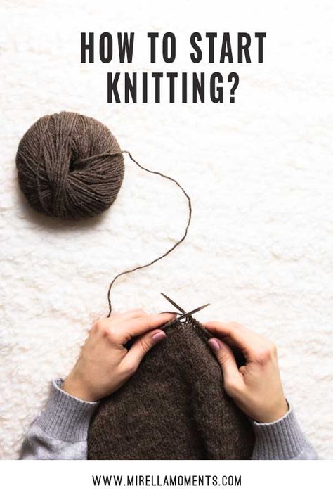 Want to learn to knit but don't know where to start? For a beginner, knitting may seem confusing and difficult at first, but anyone can learn to knit. I have prepared a guide with useful information for new knitters, so keep reading to find out, where to begin if you want to learn to knit! #howtostartknitting #knittingforbeginners #howtolearntoknit #beginnerknitter Beginning Knitting Projects, How To Start Crochet, Knitting 101, Intermediate Knitting Patterns, Advanced Knitting, Learn To Knit, Knitting Patterns Free Beginner, Knitting Help, Beginner Knitting