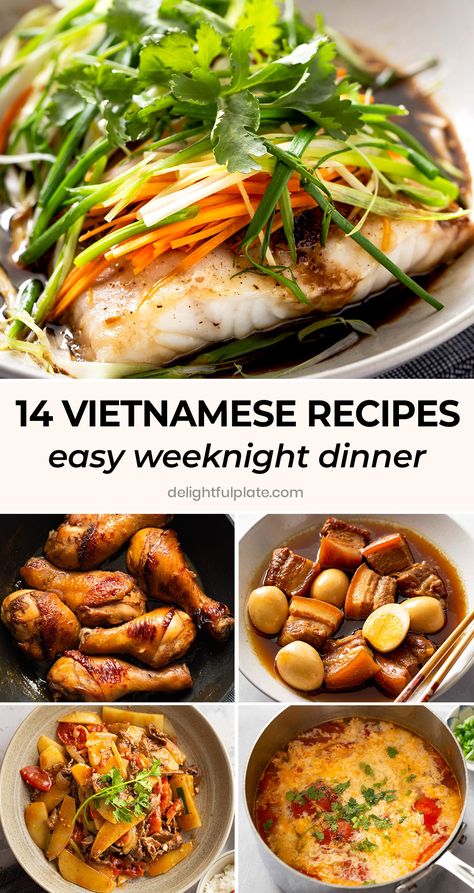 Crock Pot Vietnamese Recipes, Asian Entree Recipes, Dinner Recipes Vietnamese, Vietnamese Breakfast Ideas, Vietnamese Sides Recipes, Easy Healthy International Recipes, Viet Namese Recipes, Vietnamese Easy Recipes, Easy Vietnamese Food