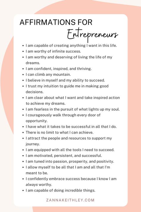 Nervous Affirmations, Affirmation For Dream Life, Powerful Self Affirmations, Affirmations For Creative Entrepreneurs, Affirmations For Productivity Quotes, Believe In Yourself Affirmations, I Feel Affirmations, Stability Affirmations, Spiritual Affirmations For Women