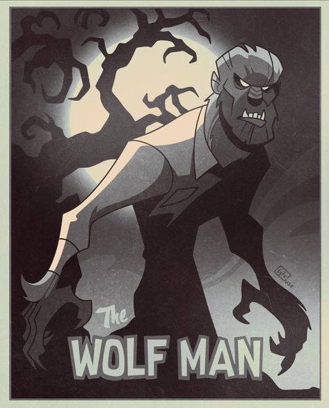 Vintage Horror, Wolfman Art, Universal Monsters Art, The Wolfman, Werewolf Art, Horror Monsters, Universal Monsters, Comic Games, Monster Art