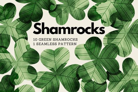 St Patrick's Day, Logos, Painted Shamrocks, Laurel Plant, Leaves Logo, Lover Wall Art, Flowers Hydrangea, Illustration Botanique, Seamless Patterns