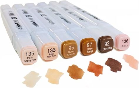 Amazon.com : 6 Colors Skin Tone Alcohol Markers Set, Skin, Wood, Earth Colors Dual Tips Art Markers Drawing Sketched Double Tipped Markers for Adults Beginner Kids (Skin Tone) : Arts, Crafts & Sewing Dual Marker Art, Skin Tone Markers, Making A Cookbook, Art Markers Drawing, Markers Drawing, Skin Color Palette, Earth Colors, Art Markers, Colors For Skin Tone