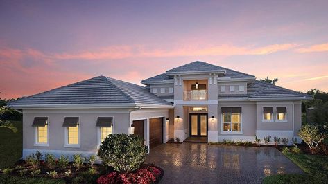 Cool Florida Style Home Floor Plans Modern Houses, Tray Ceilings, Houses Exterior, Florida House Plans, Stucco Exterior, Florida Style, Modern Style House Plans, Beautiful House Plans, Florida House