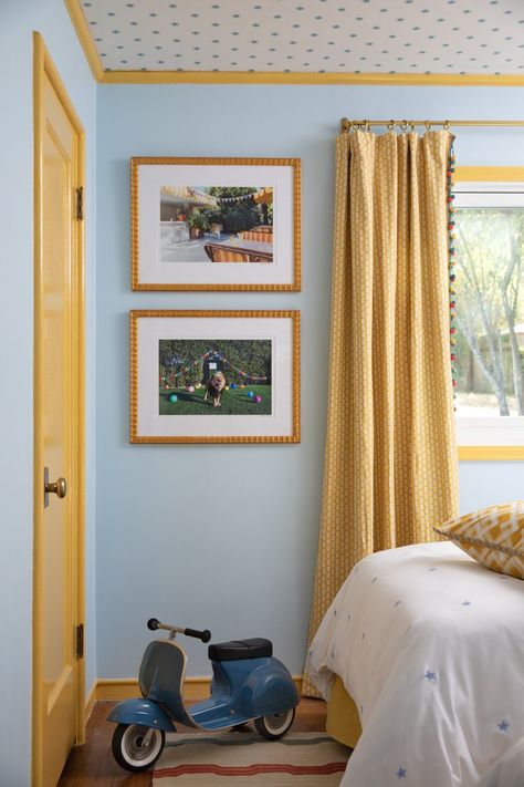 Portfolio — J Kathryn Interiors Yellow Boys Bedroom, Yellow Boys Room, Yellow Kids Bedroom, Colorful Kids Bedroom, Yellow Kids Rooms, Eclectic Nursery, Kids Rooms Inspo, Big Boy Bedrooms, Baby Boy Bedroom