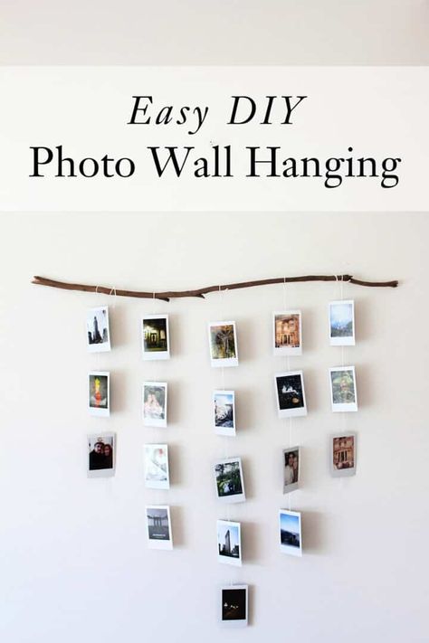 101 Unique Gallery Wall Ideas To Display Your Family Photos Ways To Hang Polaroids On A Wall, How To Hang Polaroids On Wall, Hanging Polaroids, Photo Hanging Ideas, Diy Photo Wall, Photo Wall Hanging, Photo Hanging, Printed Photos, Diy Gallery Wall