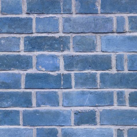 Brick Wall Mural Painted, Brick Wall Color Ideas, Colored Brick Wall, Blue Brick Wall, Fake Brick Wall, Diy Faux Brick Wall, Brick Wall Ideas, Wall Backgrounds, Painted Bricks