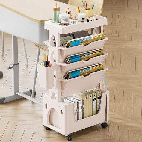 PRICES MAY VARY. Unique Design：The unique design of this rolling book shelf with wheels allows for easy access to your books from both sides, making it convenient for quick retrieval or storage. Sturdy Construction: The sturdy construction of the unique bookshelf ensures durability and long-lasting use, making it a reliable and practical storage solution. Complementary: The green bookshelf adds a touch of style to any space, complementing a variety of interior decor styles. Wide Application: The Astetic Bookshelf, Office Storage Ideas For Small Spaces, Book Storage Ideas For Small Spaces, Green Bookshelf, Summer Reset, Green Bookshelves, Unique Bookshelf, College Furniture, Rotating Bookshelf