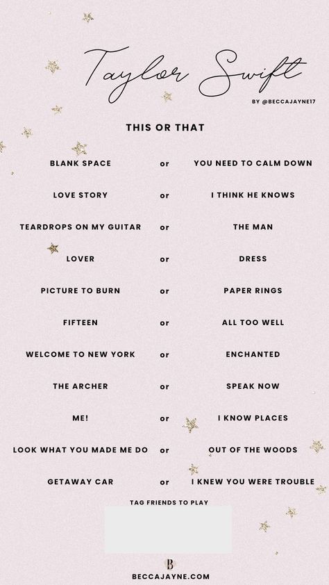 Instagram story template - Instagram story ideas - Instagram story questions - creative Instagram stories - Instagram story game - Instagram story templates - Instagram about me - get to know me - pink - quick fire questions - most used emoji - becca jayne - TAYLOR SWIFT Taylor Swift Games, Games Template, Usernames For Instagram, Diy Party Games, Story Questions, Taylor Swift Song Lyrics, Bachelorette Planning, Taylor Swift Song, Instagram Story Questions