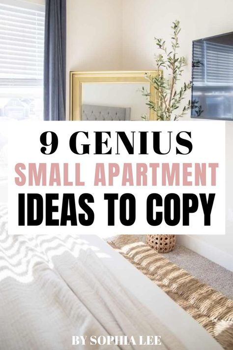 Small Space Apartment Ideas, Small Apartment Ideas, Small Apartment Hacks, Small Studio Apartment Decorating, Small Apartment Bedrooms, Apartment Deco, Studio Apartment Living, Apartment Decorating Living, Apartment Hacks