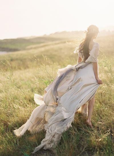 "Breathless, we flung on a windy hill, Laughed in the sun, and kissed the lovely grass." ~Rupert Brooke. Photography by Jose Villa. #Poetry #Nature #Sunshine #Lovely #Wedding_gown #Bride Grecian Wedding Dress, Grecian Wedding, Magical Land, Model Pose, Foto Tips, Foto Inspiration, 인물 사진, Fotografi Potret, Wedding Dress Inspiration