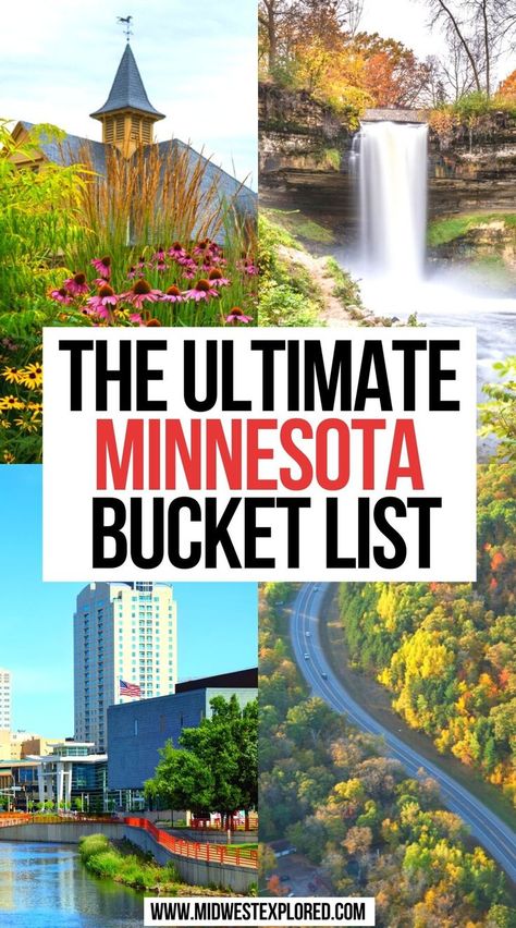 The Ultimate Minnesota Bucket List Wisconsin Minnesota Road Trip, Best Lakes In Minnesota, Bloomington Mn Things To Do, Mn Summer Bucket List, Lake City Minnesota, Minnesota Road Trip Ideas, Minnesota Vacation Ideas, Minnesota Travel Summer, Places To Visit In Minnesota