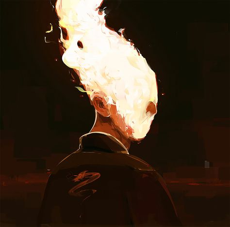 Fire Head Drawing, Person On Fire Art, Fire Art Reference, World On Fire Art, Dark Pop Aesthetic, Fire Illustration Draw, Fire Aesthetic Drawing, Dark Fire Aesthetic, Fire Reference Drawing