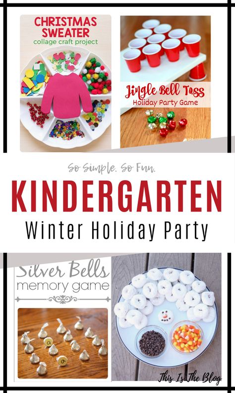 Christmas Party Kindergarten, Kindergarten Christmas Party, Preschool Christmas Party, Kindergarten Christmas Activities, Kindergarten Christmas Crafts, Holiday Party Crafts, Classroom Holiday Party, Holiday Party Activities, Classroom Christmas Party