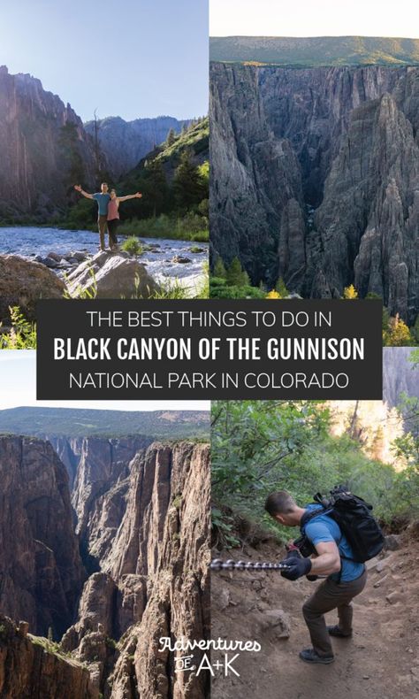 Things to do in Black Canyon of the Gunnison National Park Black Canyon Colorado, Yellowstone National Park Vacation, Black Canyon Of The Gunnison, Colorado National Parks, Gunnison National Park, Road Trip To Colorado, Black Canyon, Visit Colorado, Colorado Adventures