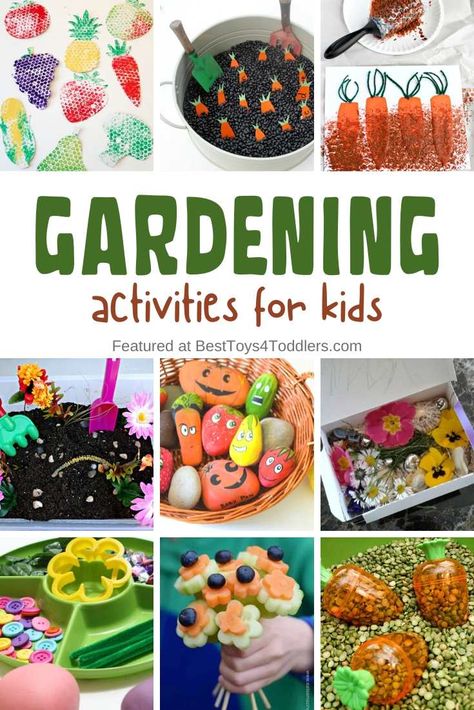 Fruit And Veg Theme Preschool, Library Preschool, Gardening Activities For Kids, Preschool Gardening, Environment Activities, Toddler Garden, Vegetable Crafts, Gardening Activities, April Calendar