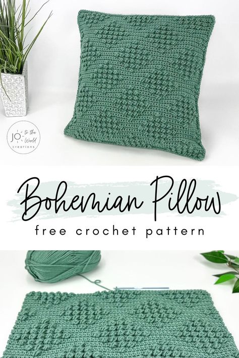 Pillow Stitching Ideas, Bohemian Pillow Covers, Boho Pillow Crochet Patterns, Pillow Chrocet, Crochet Duvet Cover Pattern, Lumbar Pillow Crochet Pattern, Free Cushion Crochet Patterns, Boho Crochet Decor Home, Beginner Crochet Pillow Cover