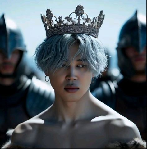 Jimin With Crown, Jimin King Crown, Jimin King, Jimin Prince, Prince Jimin, Mpreg Anime, Jimin Fanart, Kings Crown, Kim Taehyung Wallpaper