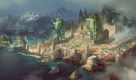 Free City of Zamos | Game of Thrones fanon Wiki | Fandom City Concept, Location Inspiration, Landscape Concept, Fantasy Castle, Fantasy City, Fantasy Places, Fantasy Setting, Fantasy Map, Landscape Scenery