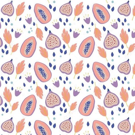 Modèle Sans Couture Tropical D'été Avec Papaye Et Figues. Conception Sans Fin De Fruits Texturés Pour Tissu, Papier D'emballage Ou Papier Peint. Motif De Fruits Exotiques Dans Un Style Dessiné à La Main | Vecteur Premium Couture, Fruit, Motif Batik, Batik