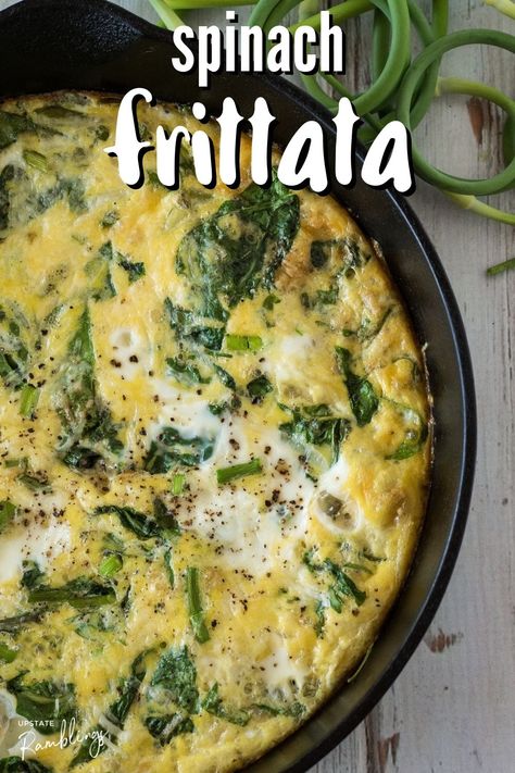 Pie, Quiche, Pocket Recipes, Spinach Frittata Recipes, Fritata Recipe, Easy Frittata Recipe, Upstate Ramblings, Breakfast Frittata, Spinach Frittata