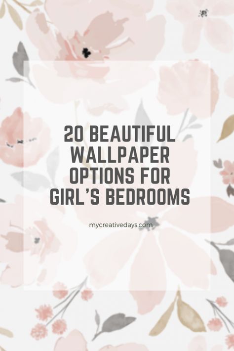 Accent Wall Girls Bedroom, Girls Bedroom Accent Wall, Bedroom Wallpaper Accent Wall, Wallpaper For Girls, Girls Bedroom Wallpaper, Teen Wallpaper, Girls Room Wallpaper, Teenage Girl Room, Girl Bedroom Walls