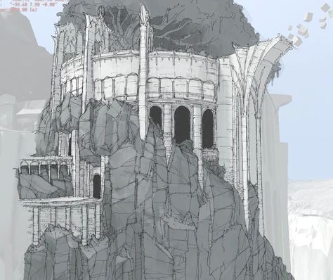 Fortress Concept Art, Décor Steampunk, Heroic Fantasy, Building Concept, Biome, Fantasy Castle, Fantasy City, Concept Art Drawing, Fantasy Places